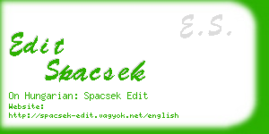 edit spacsek business card